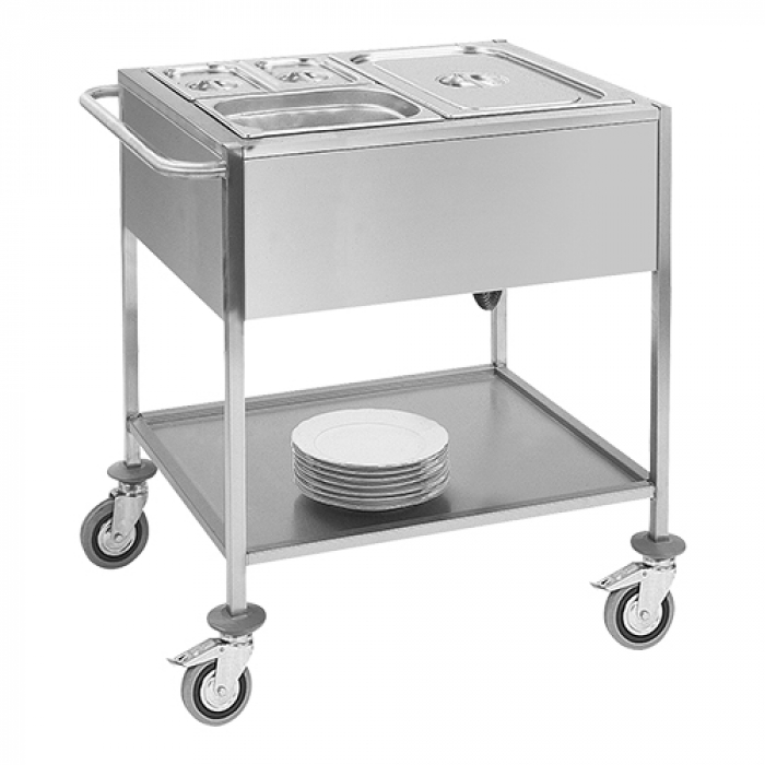 Bain Marie Wagen MaxPro GN2/1 67x84x86cmh